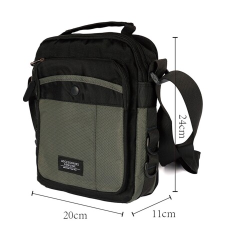 Morral en Nylon Canva Rory 24x20x11cm Negro