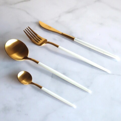 Juego De Cubiertos Volf Box 24 Metro Blanco Juego De Cubiertos Volf Box 24 Metro Blanco