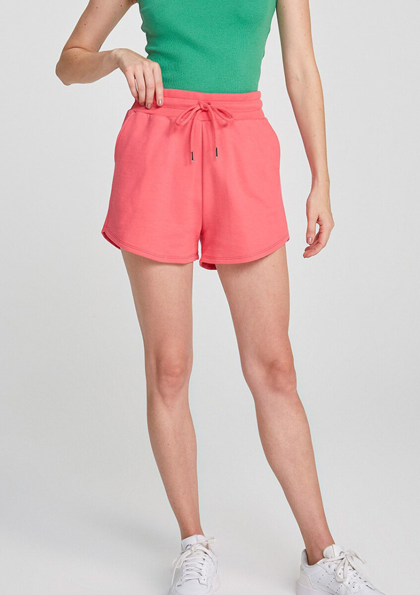 SHORT CON ELÁSTICO DE ALGODÓN - ROSA 