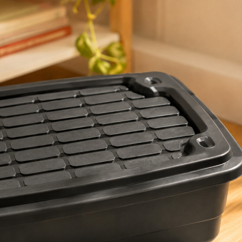 Caja organizadora baja 10 lts NEGRO