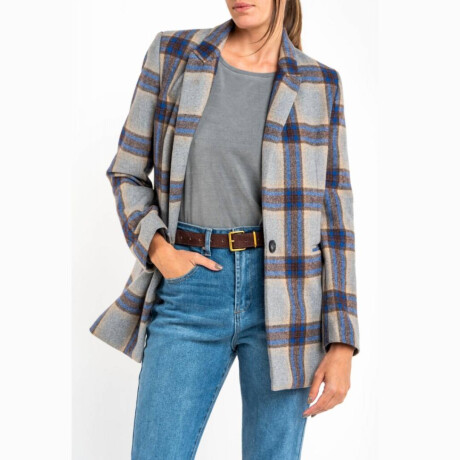 Blazer Cuadros Lana Multi