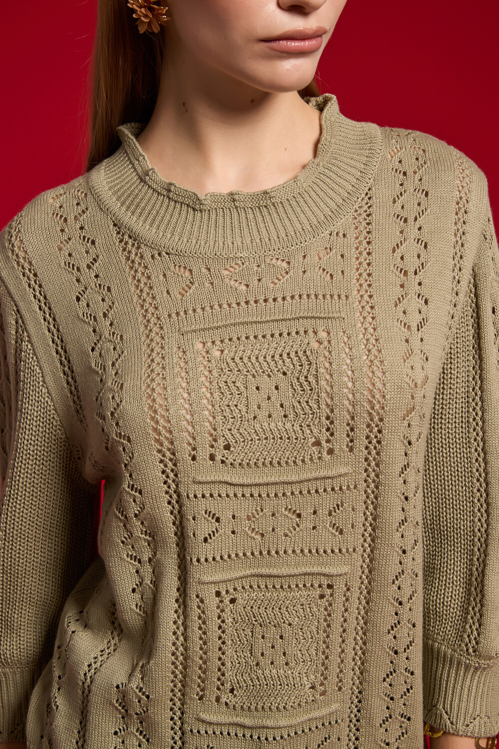 Sweater Stichom Verde Grisaceo