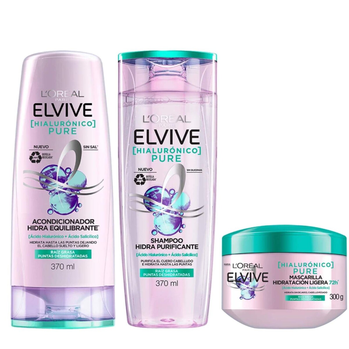 Pack Elvive Acondicionador + Shampoo + Crema Tratamiento 
