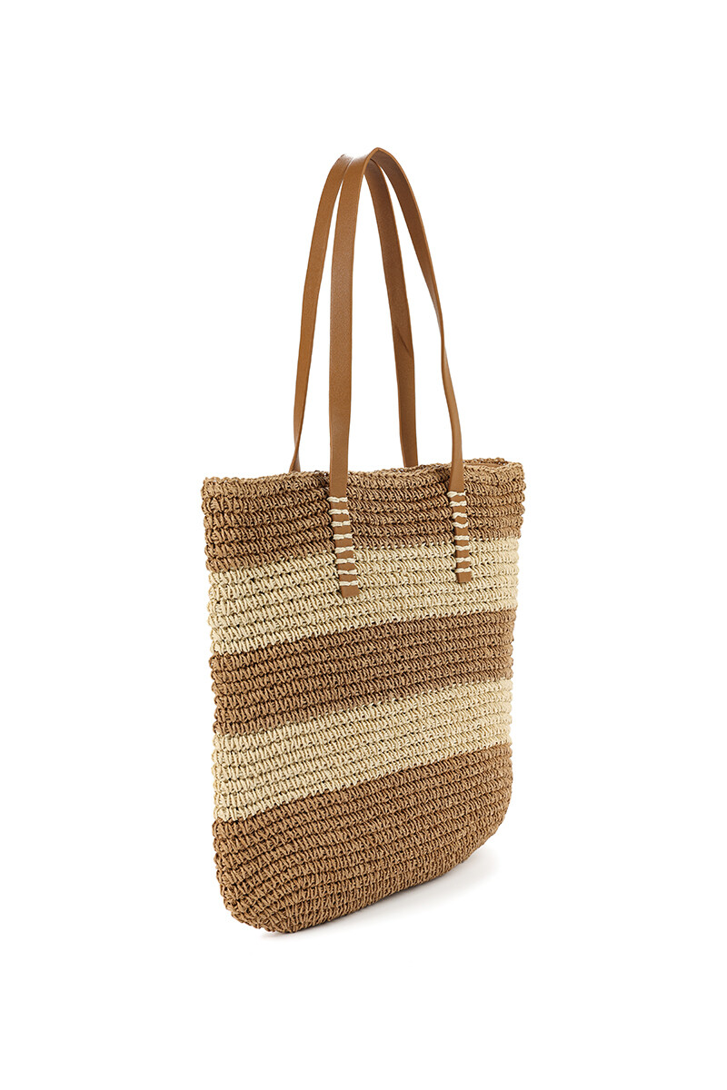 Bolso tejido Gold Beige