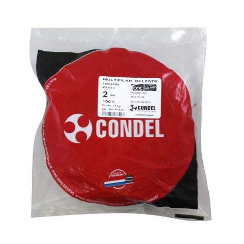 CABLE MULTIFILAR 2,00MM2 CELESTE CONDEL CABLE MULTIFILAR 2,00MM2 CELESTE CONDEL