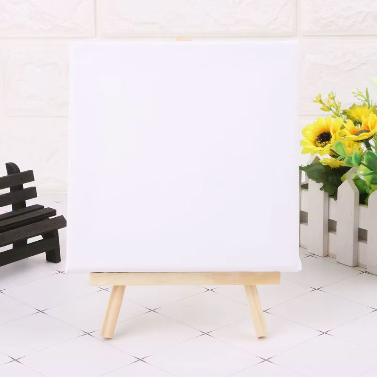 Atril con lienzo 12x20cm lienzo 15x15cm - Atril Con Lienzo 12x20cm Lienzo 15x15cm 