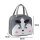 Bolsa Térmica Lonchera Infantil Bolso Caliente Frio Comida Zorro gris