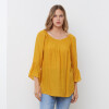 Blusa Frunces MOSTAZA