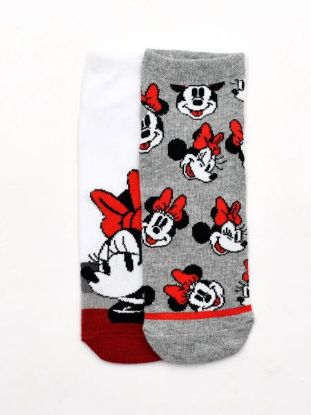 MEDIA ADULTO DISNEY MINNIE GRIS