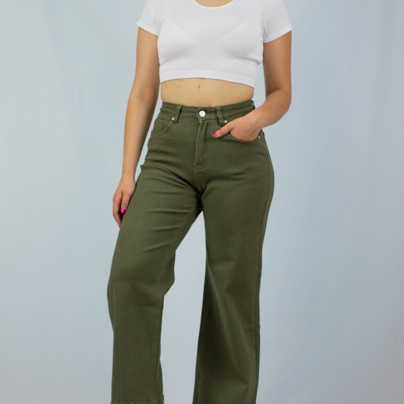 Pantalon Wide Leg Dalia Wanna Green