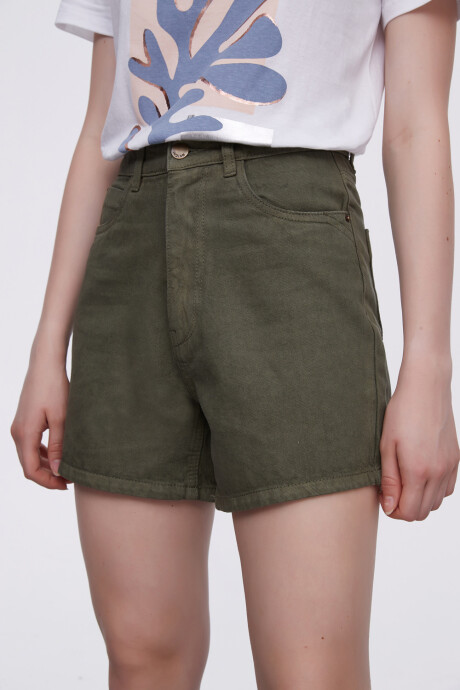 Short Karime Verde Oliva Oscuro