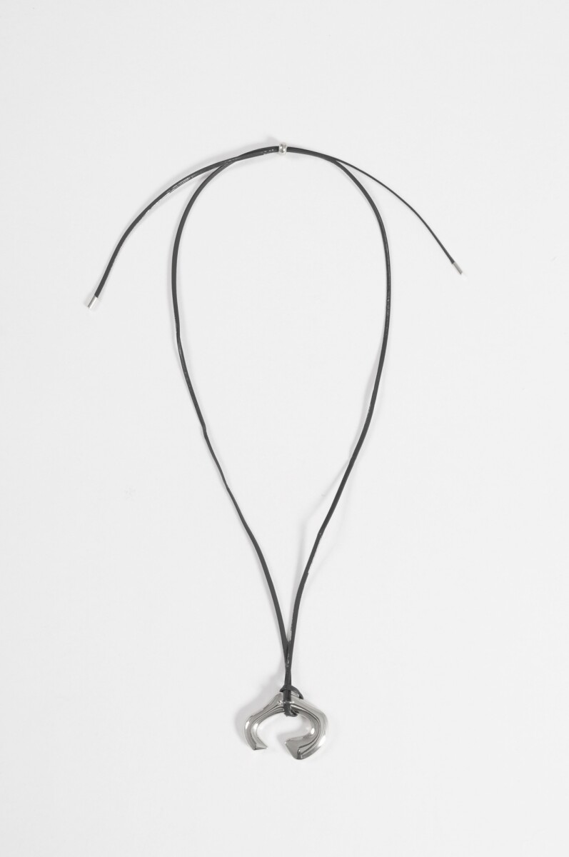 Collar cordón metal bull - plateado 