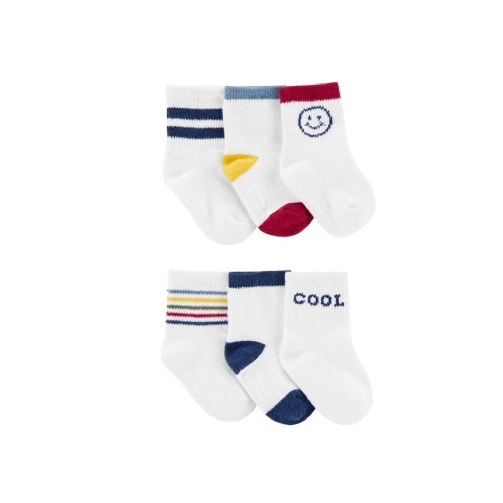 Set Medias Carters x6 Smile Carita Niño Set Medias Carters x6 Smile Carita Niño