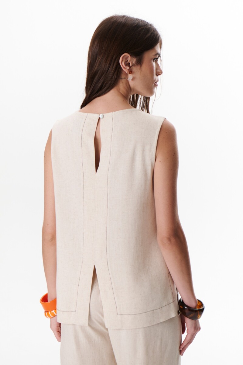 TOP LINO POCKET BEIGE