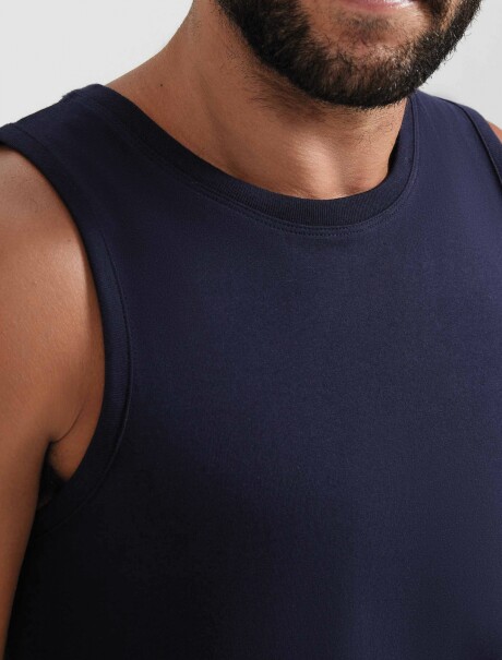 MUSCULOSA BÁSICA WORLD AZUL OSCURO