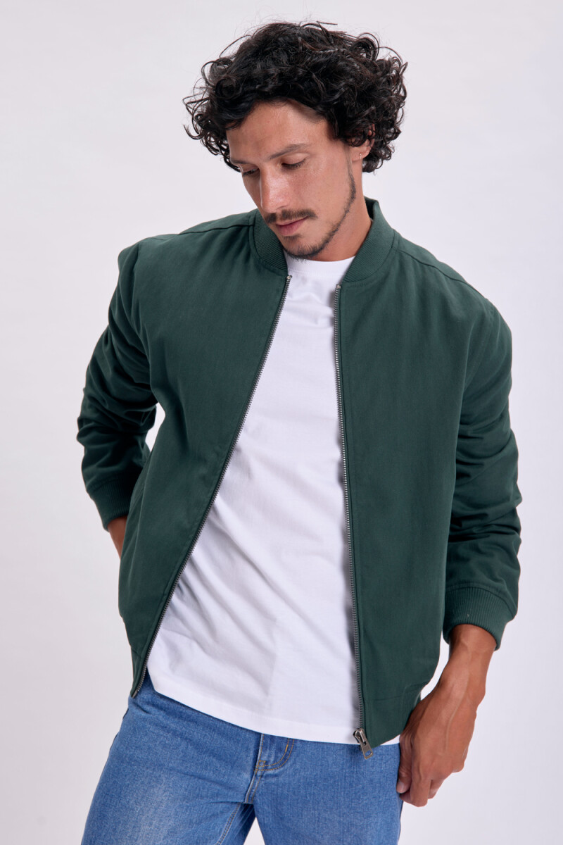 Campera bomber algodón - Verde 