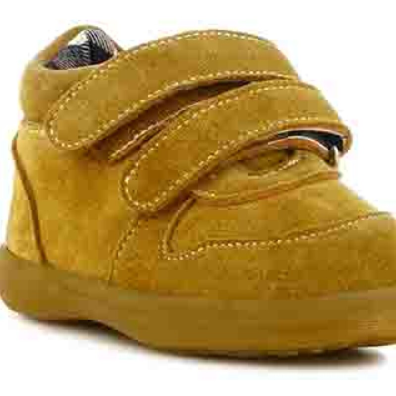 Zapatos de Niño Croco Kids COKI de cuero con velcros Tan