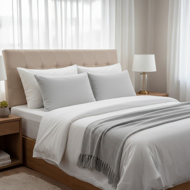 COJIN RECT GRIS 45X70CM Unica