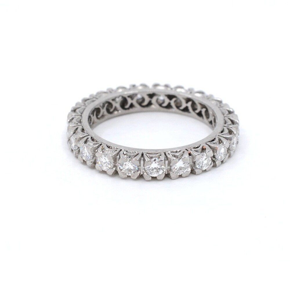 Anillo Sin Fin En Platino Con Brillantes Anillo Sin Fin En Platino Con Brillantes