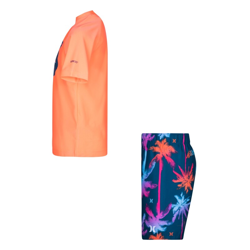 Conjunto Palm Gradient Rashguard de Niño Azul