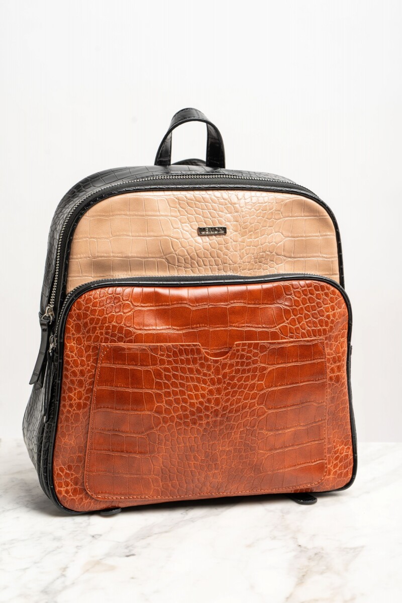 Mochila Midi Combinada Negro