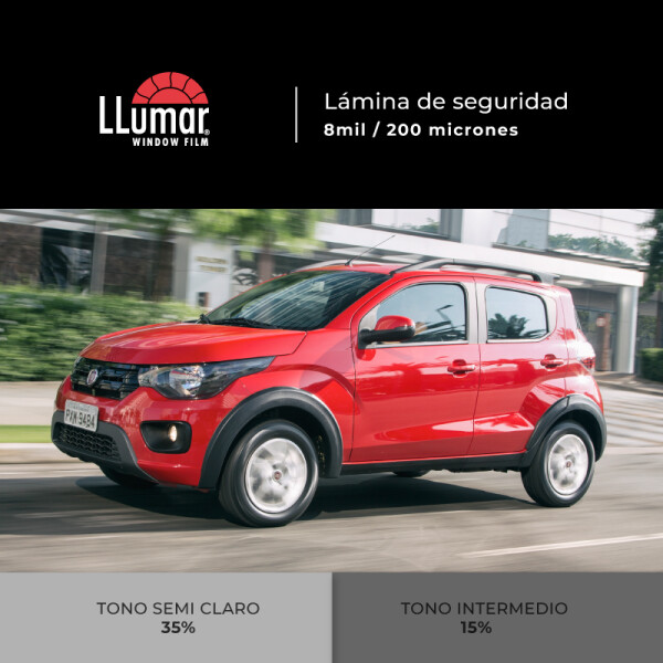 Polarizado Auto. Marca: Llumar. Tono: Intermedio. 200 Micrones Polarizado Auto. Marca: Llumar. Tono: Intermedio. 200 Micrones