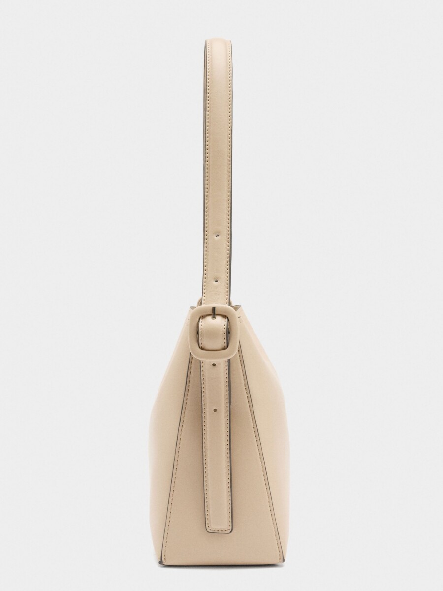 Bolso De Hombro Liso crudo
