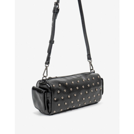 Cartera Formato City Con Tachas Negro