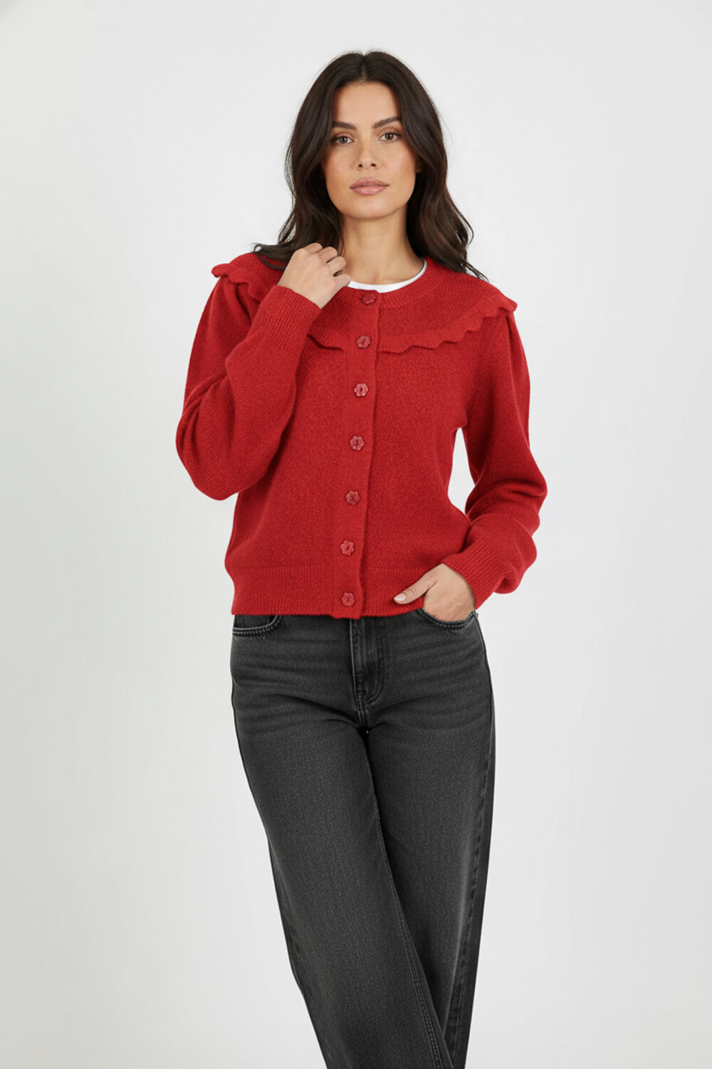 Cardigan Jalane Rojo