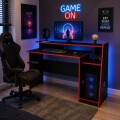 ESCRITORIO GAMER EVOLUTION - NEGRO Y ROJO ESCRITORIO GAMER EVOLUTION - NEGRO Y ROJO