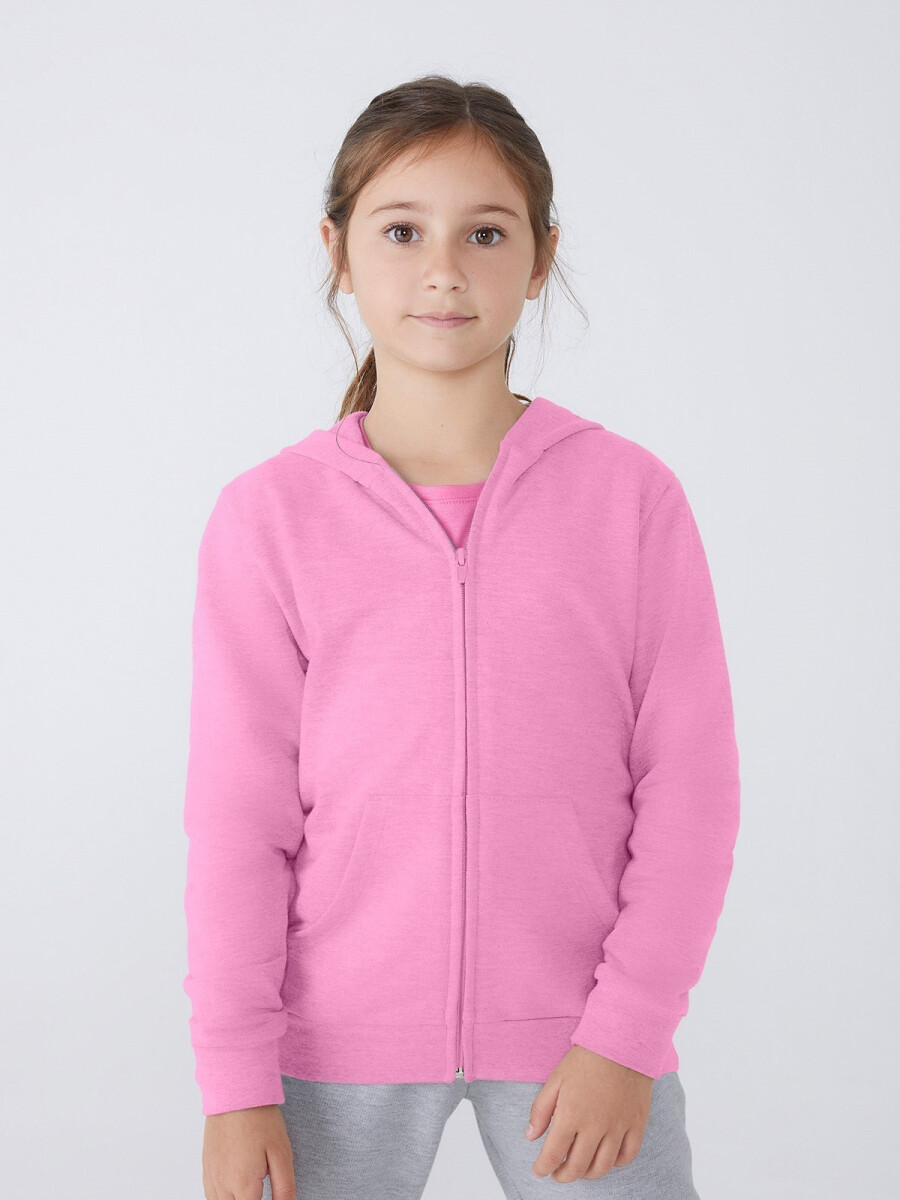CAMPERA INFANTIL DE ALGODÓN CON FELPA UNISSEX - ROSA CHICLE 