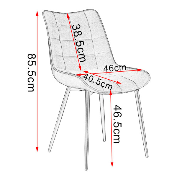 Silla De Comedor De Terciopelo GRIS