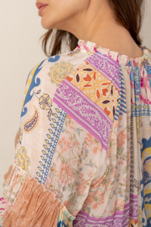 Blusa Mosaico Patchwork multicolor