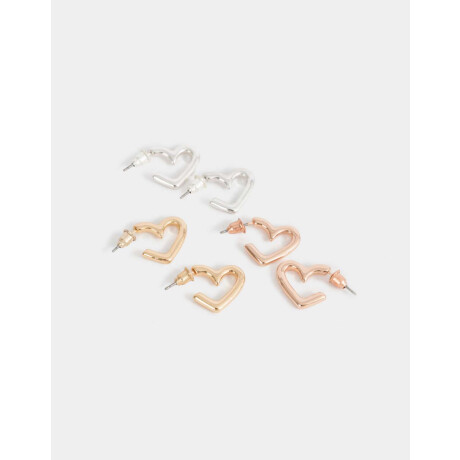Set De Argollitas Bañadas En Oro Dorado