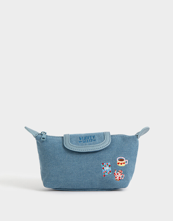 Porta Cosméticos Portacosméticos Denim - Azul Celeste
