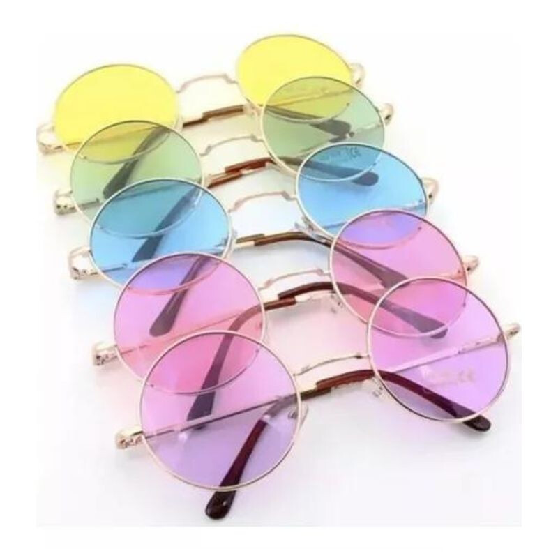 Lentes Lennon de Metal Rosado