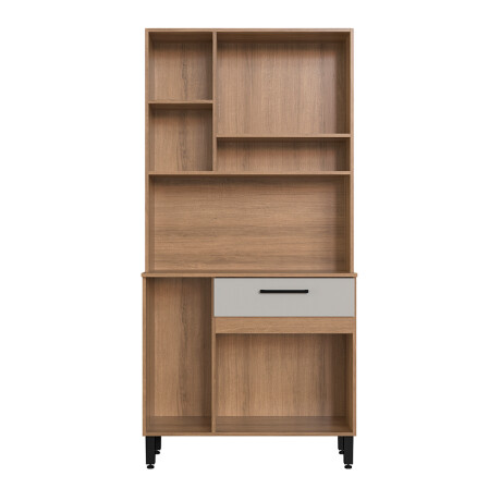 Aparador Multiuso 1 Cajón 4 Estantes 6 Puertas Ub BLANCO-MARRON