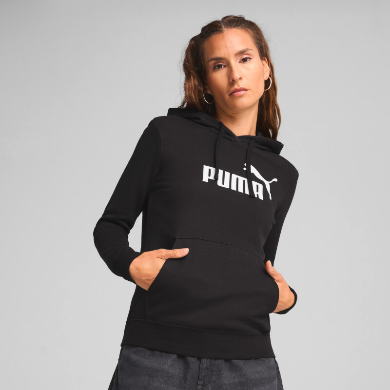 Abrigo ESS Nº1 Logo Hoodie Felpa de Mujer Negro