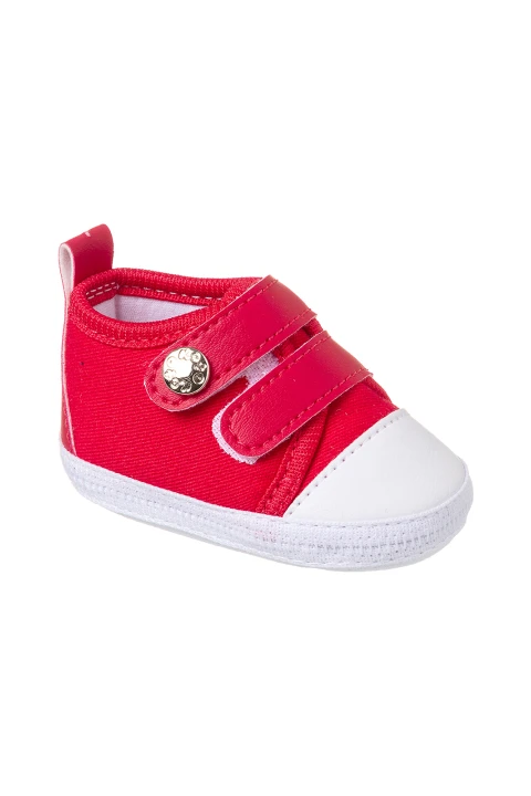 Tenis Con Dos Velcros Bebe Rojo