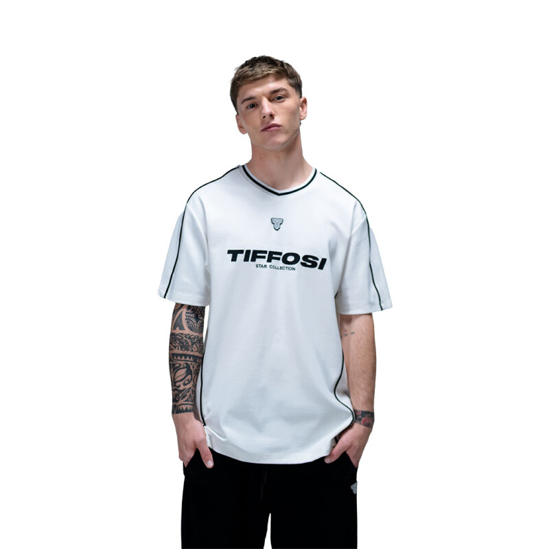 Remera Unisex TIFFOSI Patch Blanco - Negro