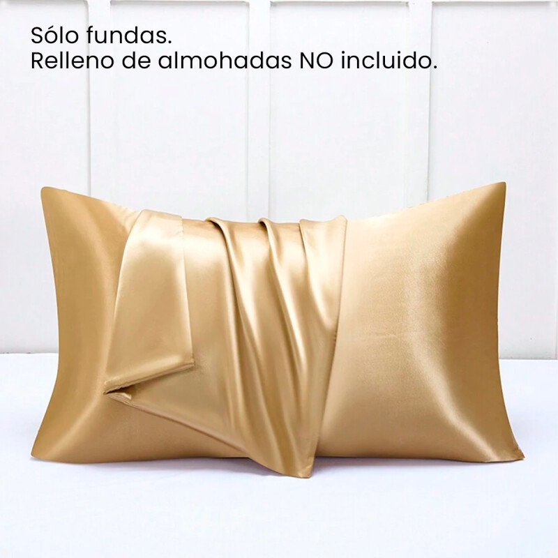 Funda Almohada De SatÃ­n SatÃ©n Tipo Seda Suave Dorado