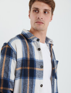 300563 SOBRECAMISA HARRY Azul Piedra / Blanco