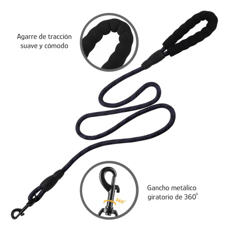 Arnés Y Correa P/Mascota Ajustable Tela Oxford Resistente Negro