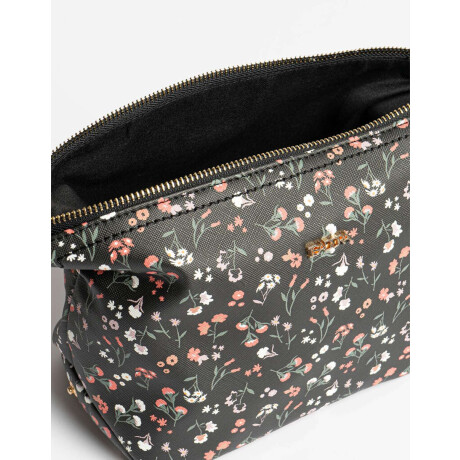 Portacosméticos Con Cierre Estampado Flores