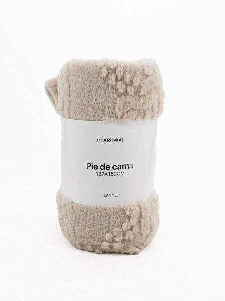 PIE DE CAMA FLANNEL DAMERO CRUDO