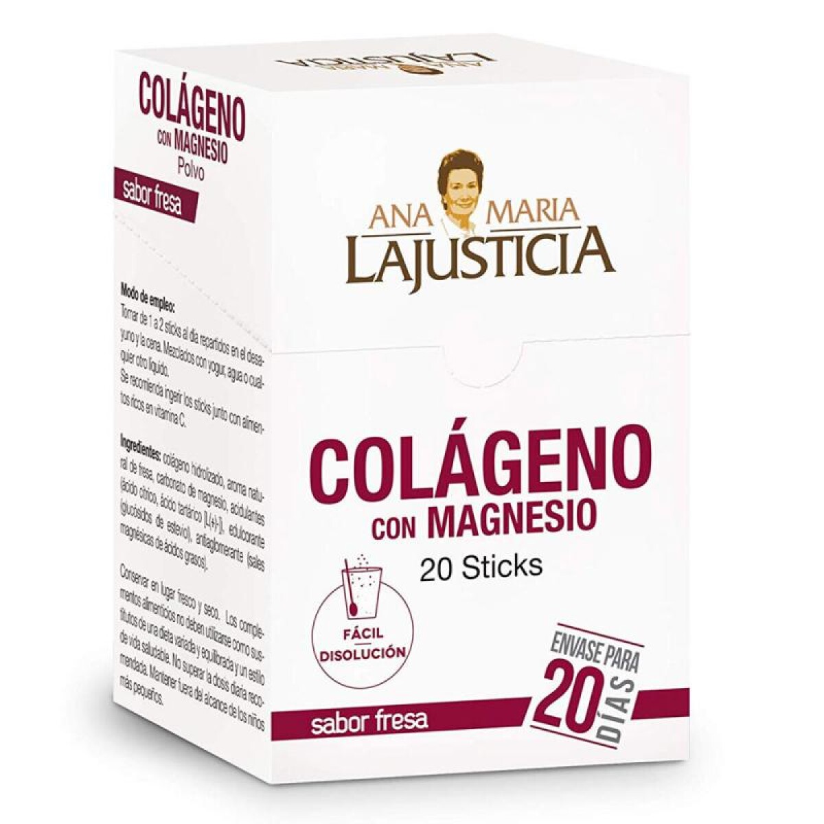 Colágeno C/magnesio Sabor Fresa Ana María Lajusticia 20 Sob. 
