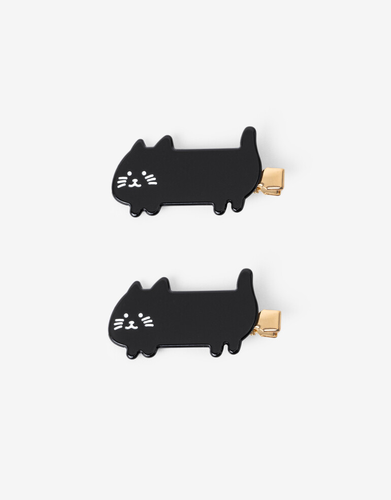 Horquillas con Accesorios Animales Hebillas Con Forma - Negro