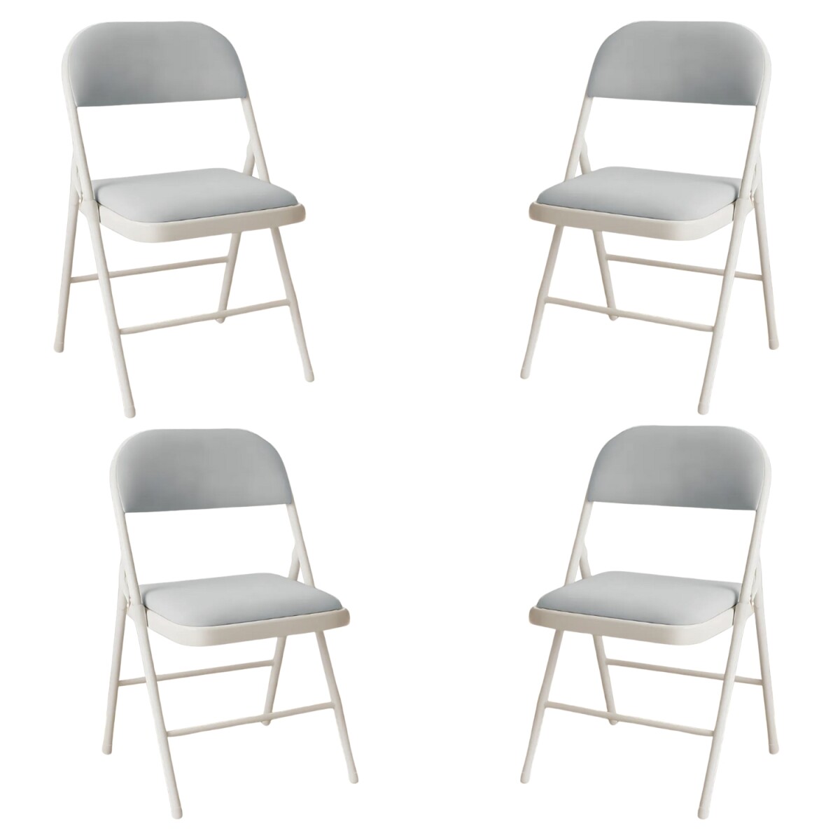Set x 4 Sillas Plegables Acolchonada modelo Nova - Gris 
