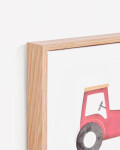 Cuadro Pecky de tractor rojo 20 x 20 cm Cuadro Pecky de tractor rojo 20 x 20 cm