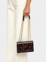 Bolso De Hombro Doble Con Tachuelas marron